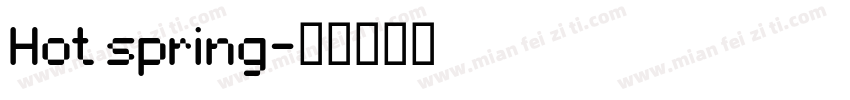 Hot spring字体转换